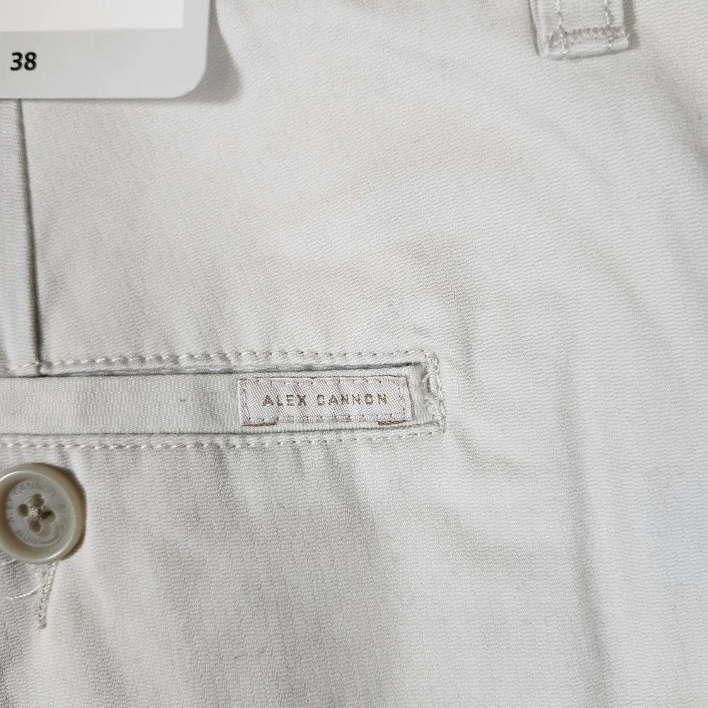 Alex Cannon Shorts Men 38 Stone New NWT Classics Flat Front‎ Cotton Blend